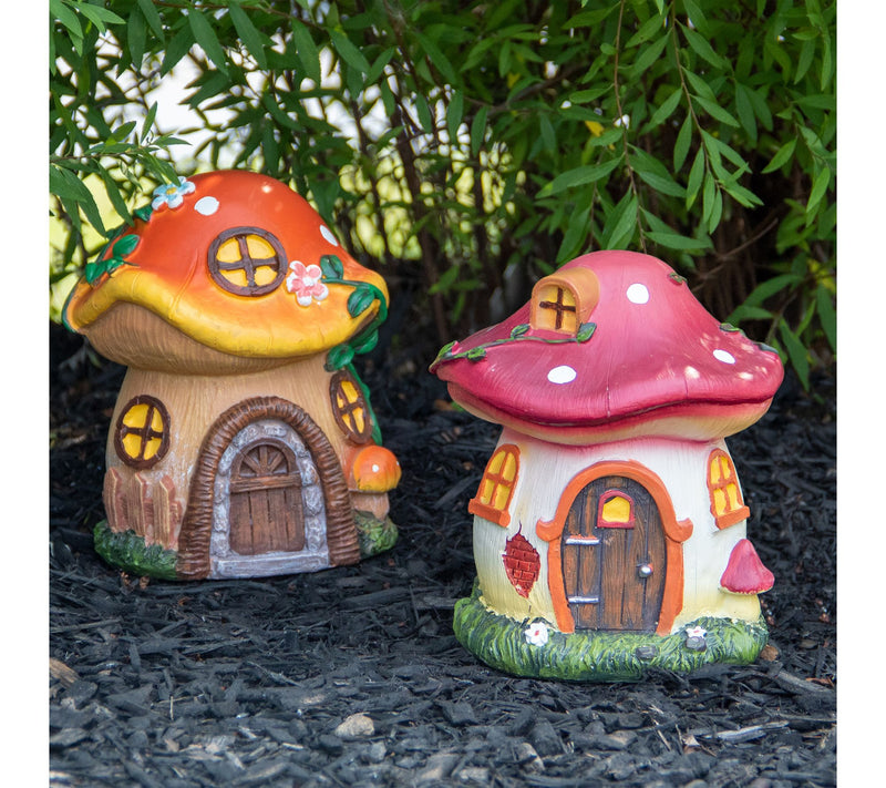 Northlight 6.25" Mushroom House Outdoor Garden Statue — View 2