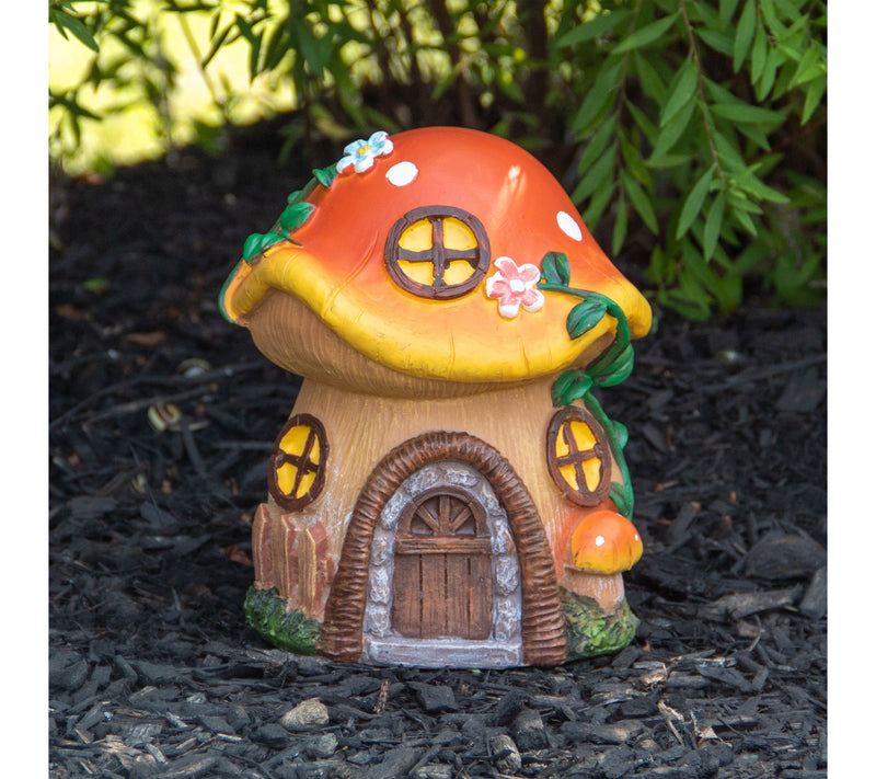 Northlight 6.25" Mushroom House Outdoor Garden Statue — View 3