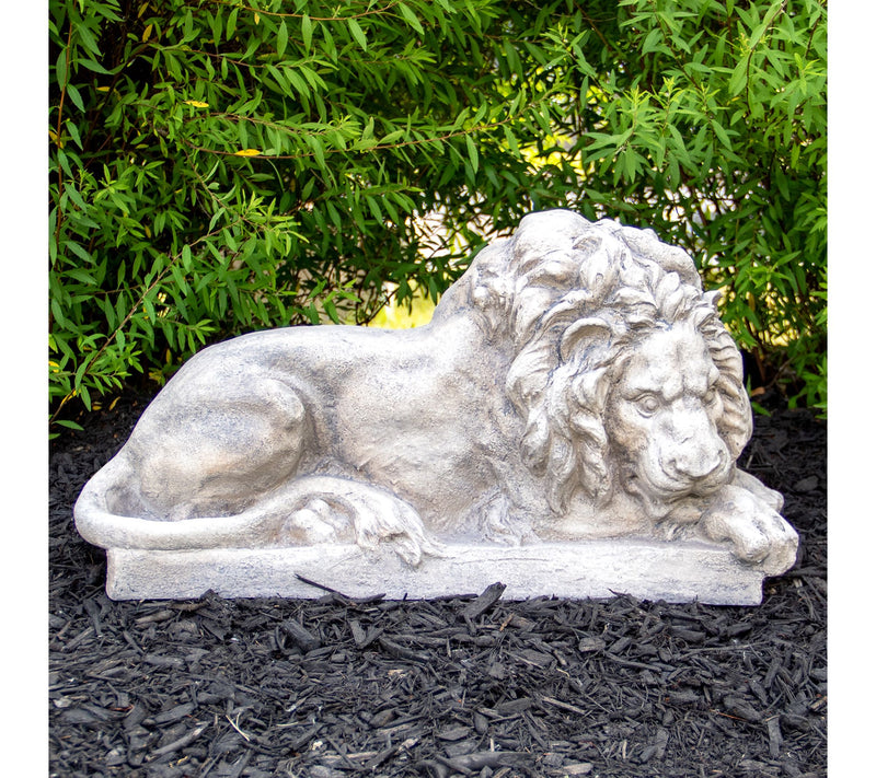 Northlight 22.5" Gray Lying Down Lion Outdoor Garden Statue — View 2