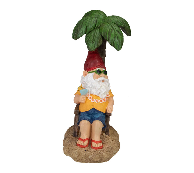 Northlight 12.25" Tropical Gnome with Palm Tree Garden Statue — View 3