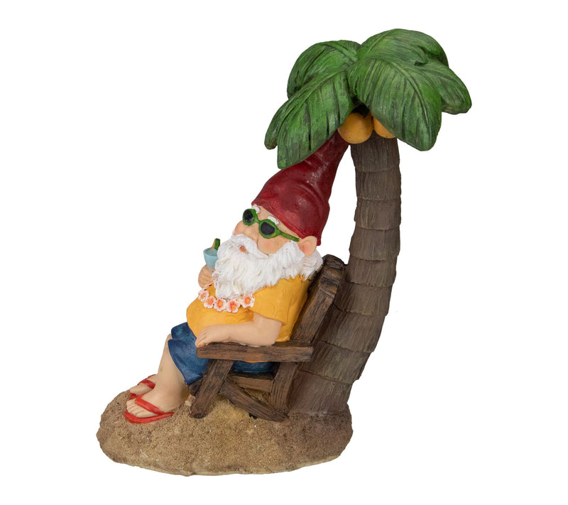 Northlight 12.25" Tropical Gnome with Palm Tree Garden Statue — Main view