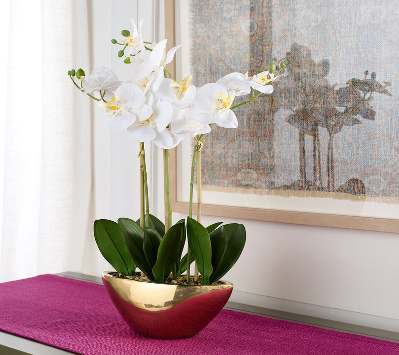 24" Orchid In Slim Metallic Pot by Valerie — View 4
