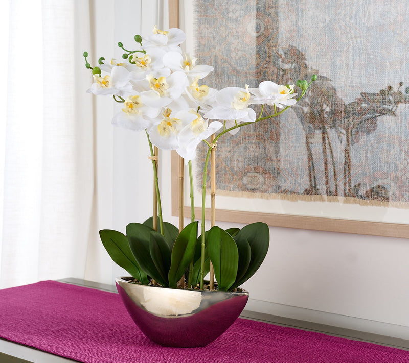 24" Orchid In Slim Metallic Pot by Valerie — View 5