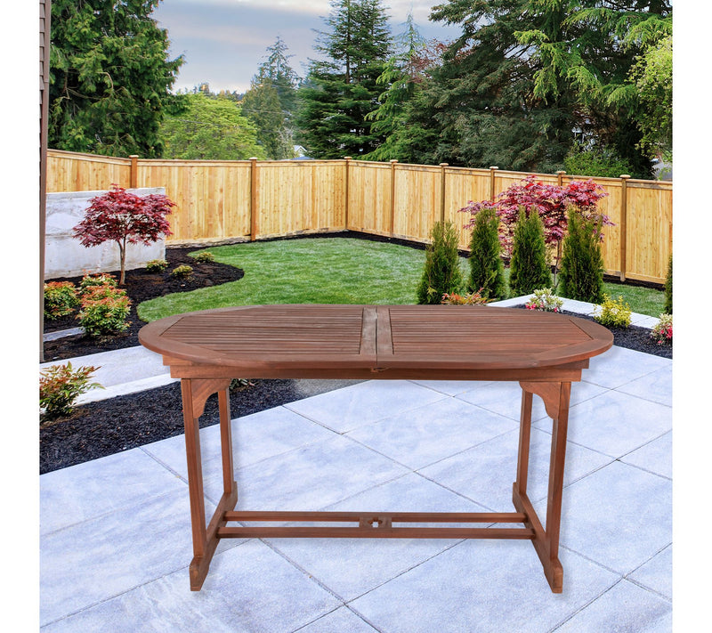Northlight Oval Acacia Wood Folding Patio Dining Table — View 2