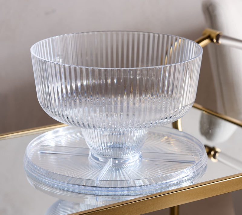 Home Reflections 3-in-1 Cake Stand, Platter, or Punch Bowl — View 3