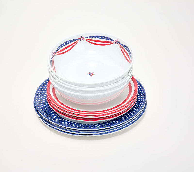 Home Reflections 12-Piece Melamine Dinnerware Set — Main view