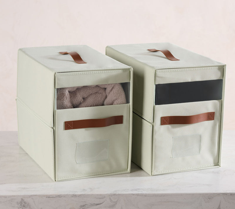Home Reflections Set of 2 Large Blanket Storage Boxes — View 7