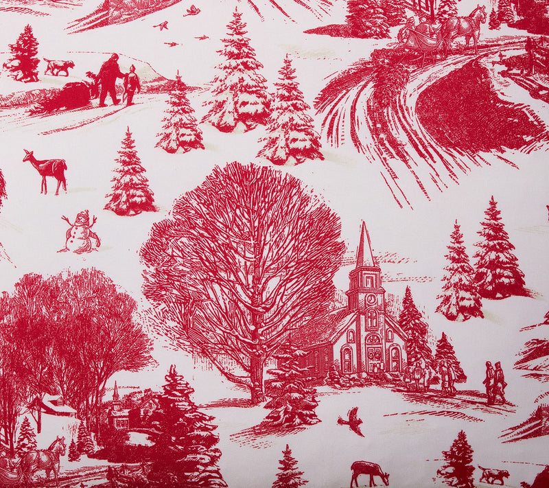 Hallmark Red Toile 4-Piece Holiday Comforter Set, Full/Queen — View 6