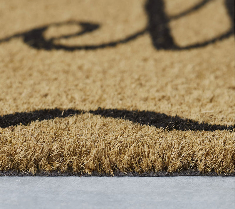 VCNY Home Hello Black Oval Coir Outdoor Doormat, 18" x 30" — View 3