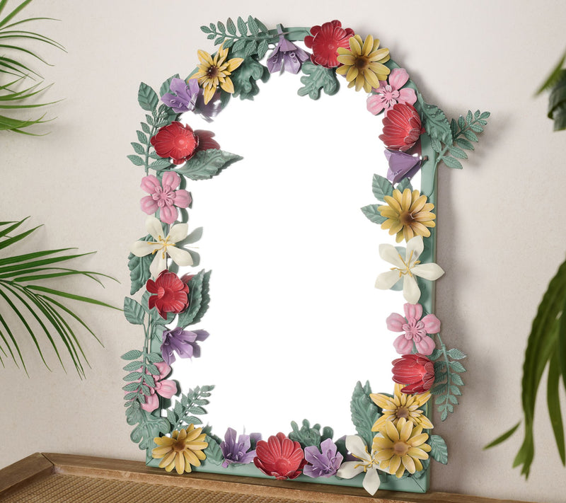 Ode to Color by Lori Weitzner Iron Flower Mirror — Main view