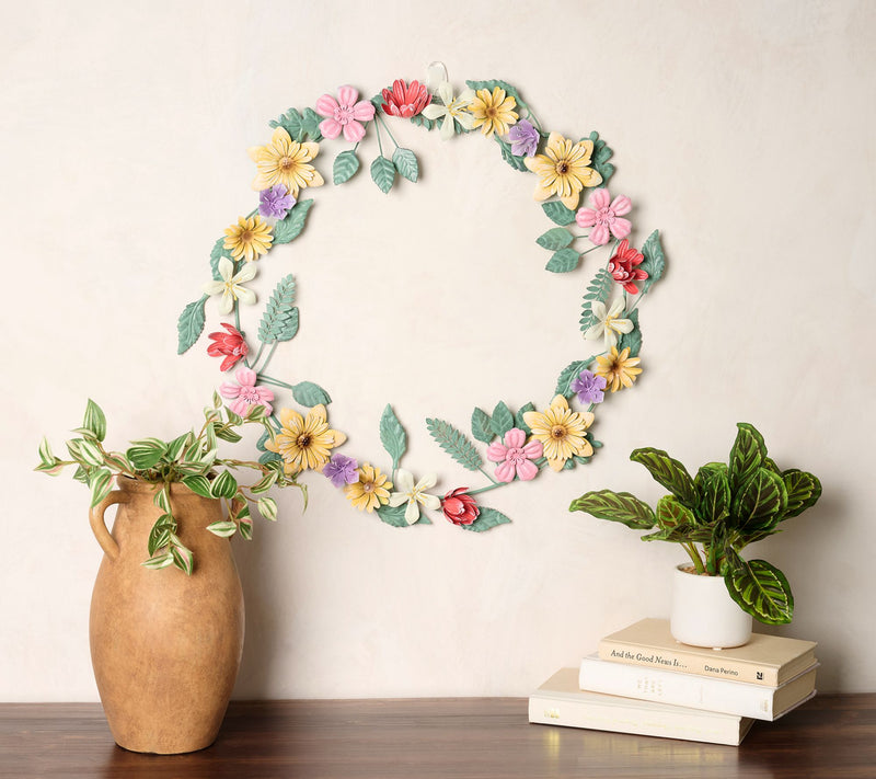 Ode to Color by Lori Weitzner Iron Flower Wreath — Main view