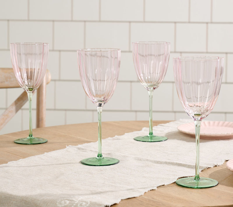 Ode to Color by Lori Weitzner S/4 Petal Wine Glasses — Main view