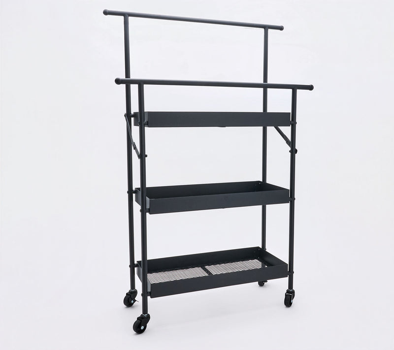 Home Reflections Three Tier Collapsible Bathroom Cart — View 6