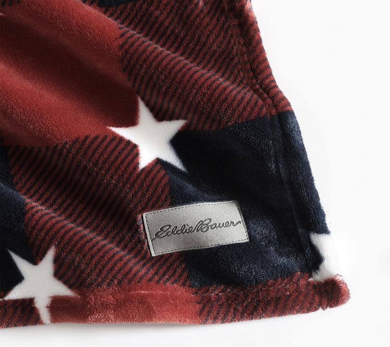 Eddie Bauer Americana Plush Fleece Throw Blanket — View 6