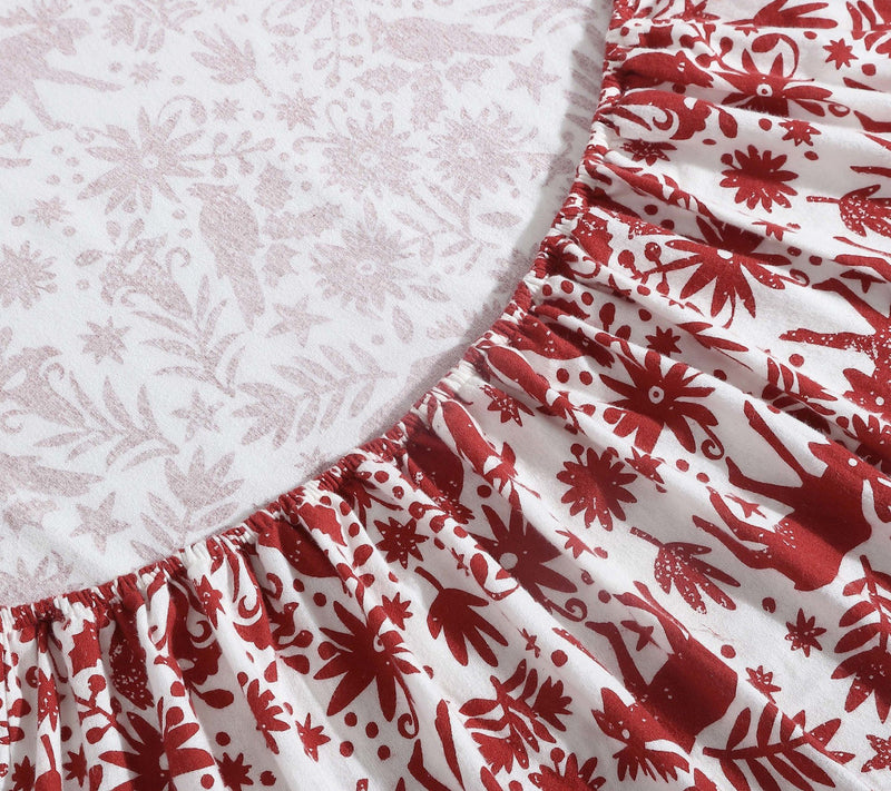 Eddie Bauer Arcadia Red Cotton Twin Sheet Set — View 4