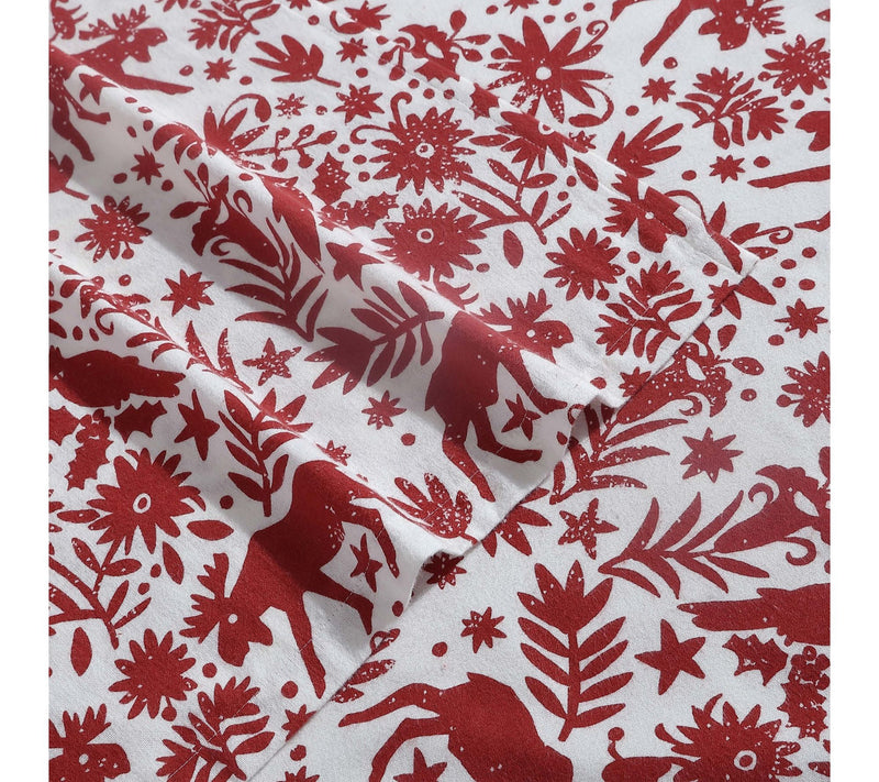 Eddie Bauer Arcadia Red Cotton Queen Sheet Set — View 2