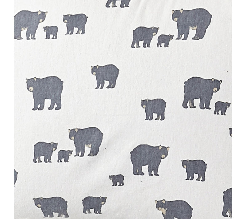 Eddie Bauer Bear Family Grey Cotton Twin SheetSet — View 5
