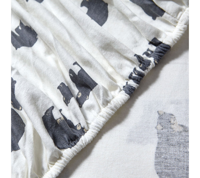 Eddie Bauer Bear Family Grey Cotton Twin SheetSet — View 4
