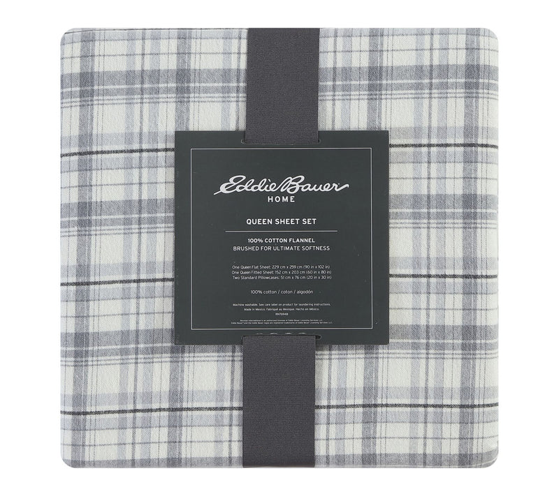 Eddie Bauer Beacon Hill Grey Cotton King SheetSet — View 8