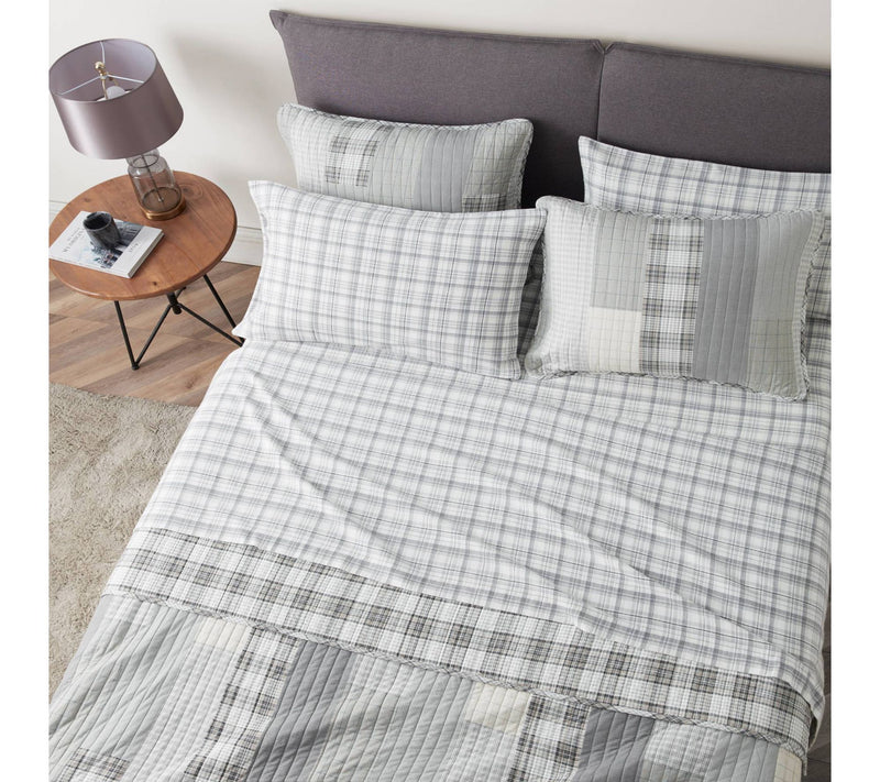 Eddie Bauer Beacon Hill Grey Cotton Queen SheetSet — View 3