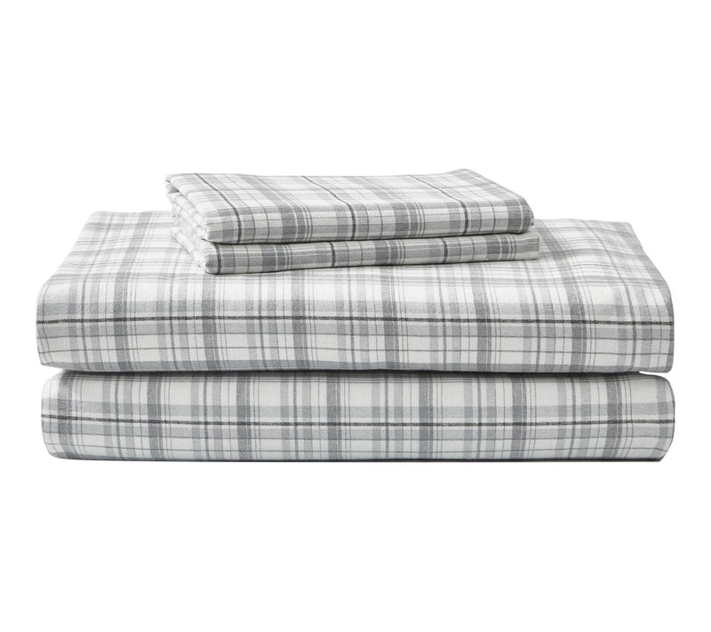 Eddie Bauer Beacon Hill Grey Cotton Twin SheetSet — Main view