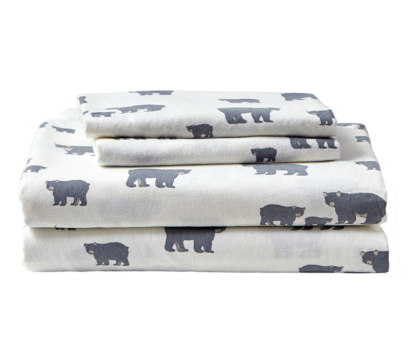 Eddie Bauer Bear Family Grey Cotton King SheetSet — View 10