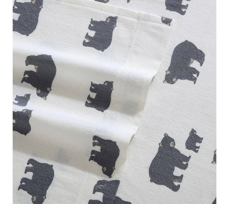 Eddie Bauer Bear Family Grey Cotton King SheetSet — View 4
