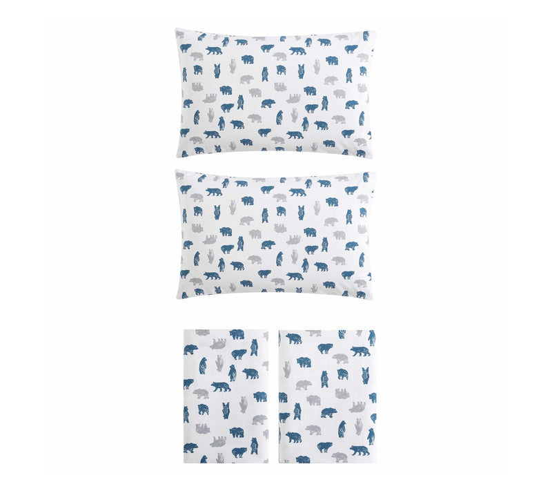 Eddie Bauer Bear Mountain Blue Cotton TwinXL Sheet Set — View 6