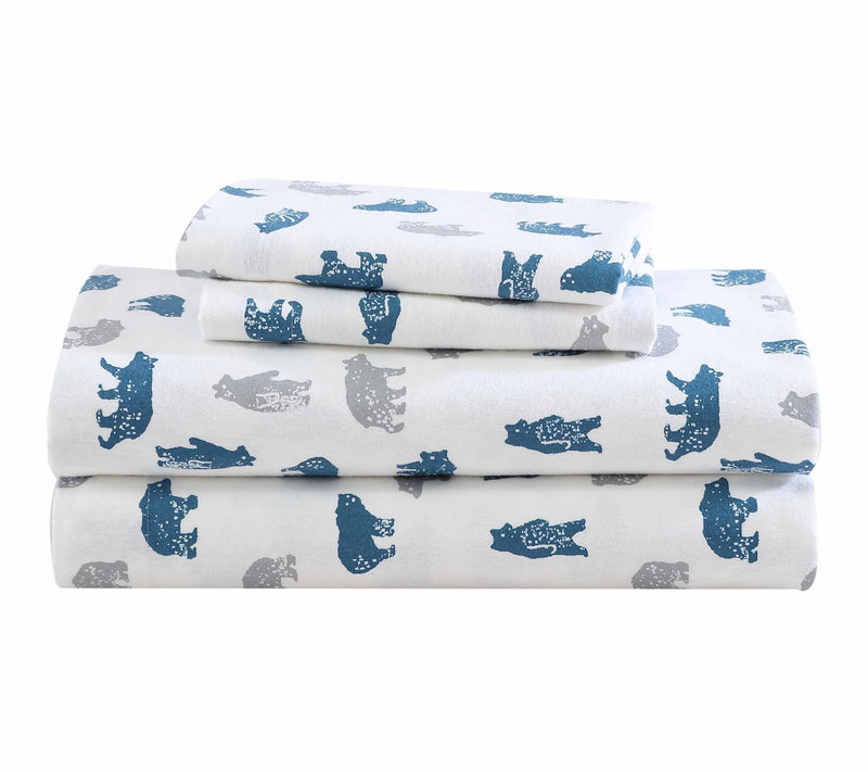 Eddie Bauer Bear Mountain Blue Cotton TwinXL Sheet Set — Main view