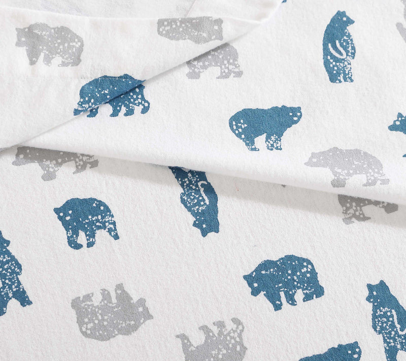 Eddie Bauer Bear Mountain Blue Cotton Full Sheet Set — View 6