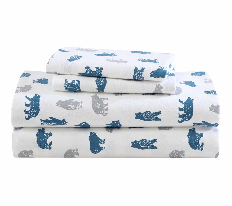 Eddie Bauer Bear Mountain Blue Cotton Full Sheet Set — Main view