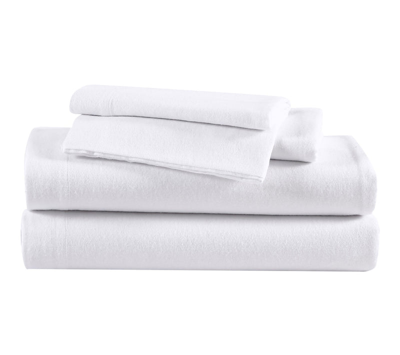 Eddie Bauer Solid White Cotton Full Sheet Set — Main view
