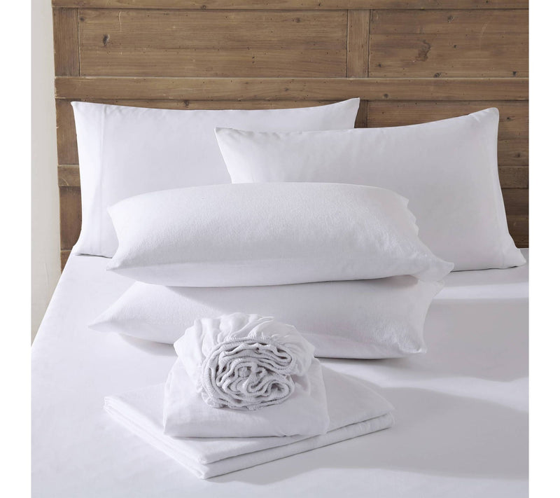 Eddie Bauer Solid White Cotton Full Sheet Set — View 3