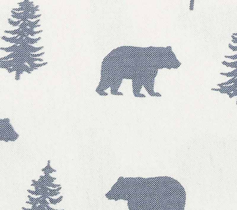 Eddie Bauer Bears And Trees Blue Cotton Full Sheet Set — View 5