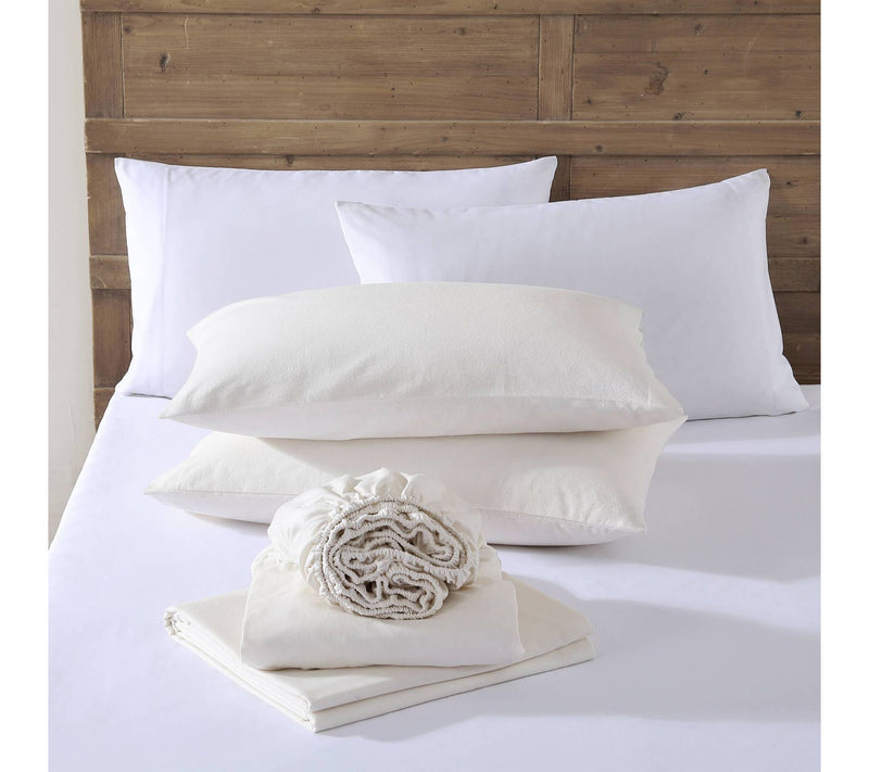 Eddie Bauer Solid Ivory Cotton Full Sheet Set — View 3