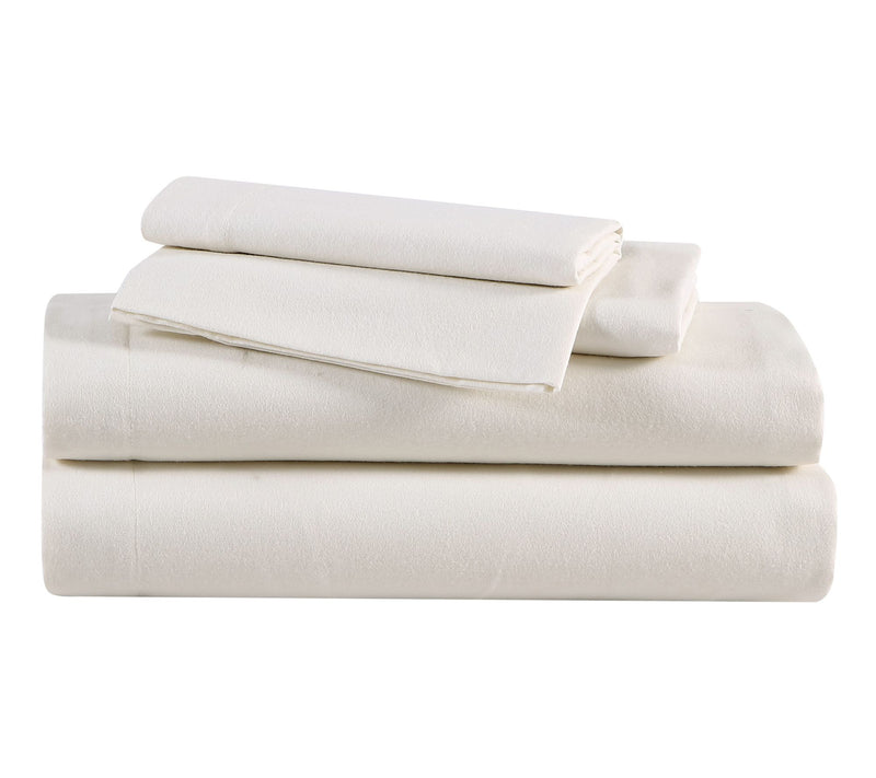 Eddie Bauer Solid Ivory Cotton Full Sheet Set — Main view