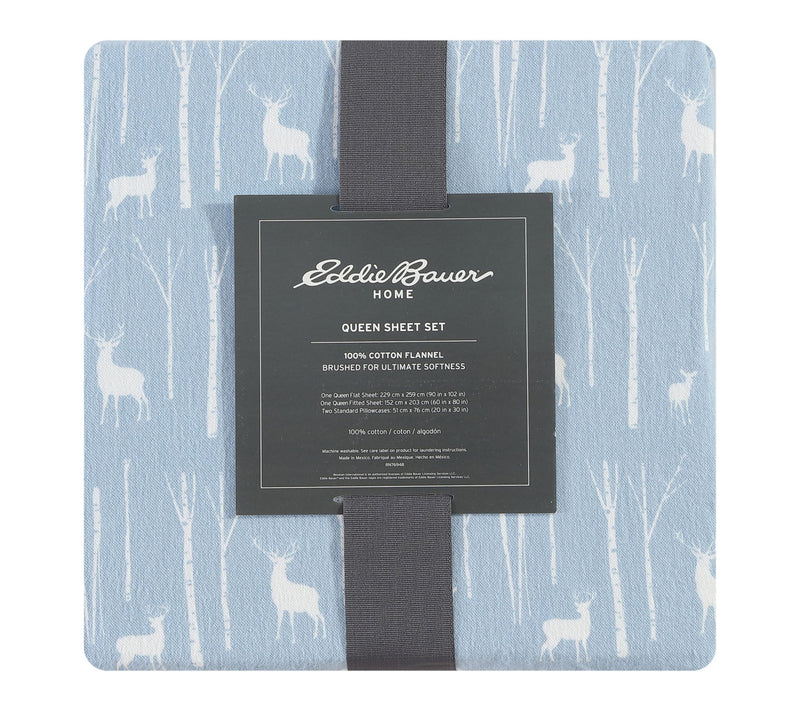 Eddie Bauer Birch Forest Blue Cotton King SheetSet — View 8