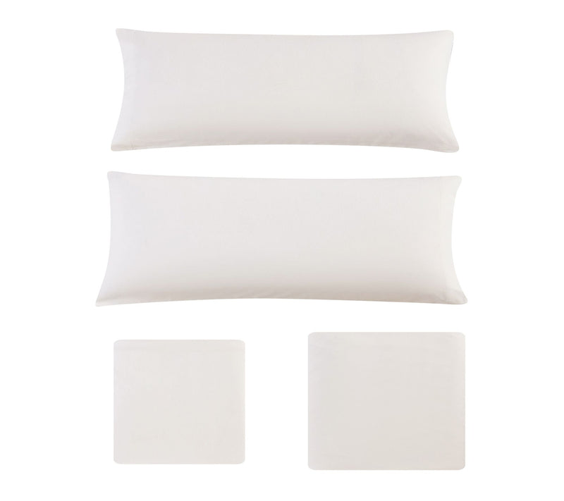 Eddie Bauer Solid Ivory Cotton Queen Sheet Set — View 7