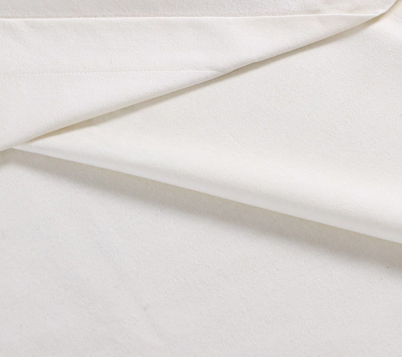 Eddie Bauer Solid Ivory Cotton Queen Sheet Set — View 5