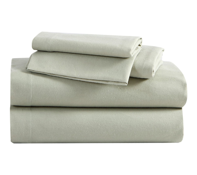 Eddie Bauer Solid Green Cotton Full Sheet Set — View 10