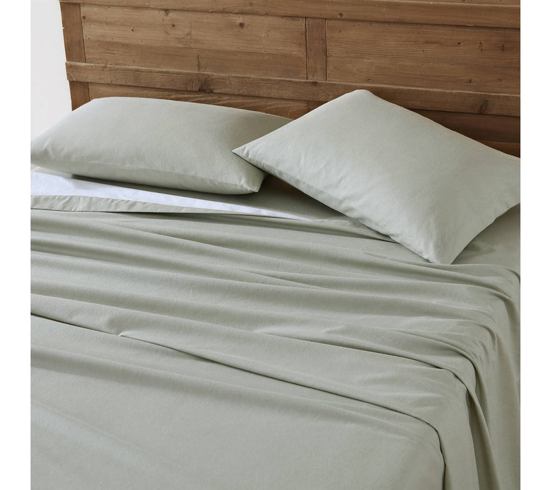 Eddie Bauer Solid Green Cotton Full Sheet Set — View 2