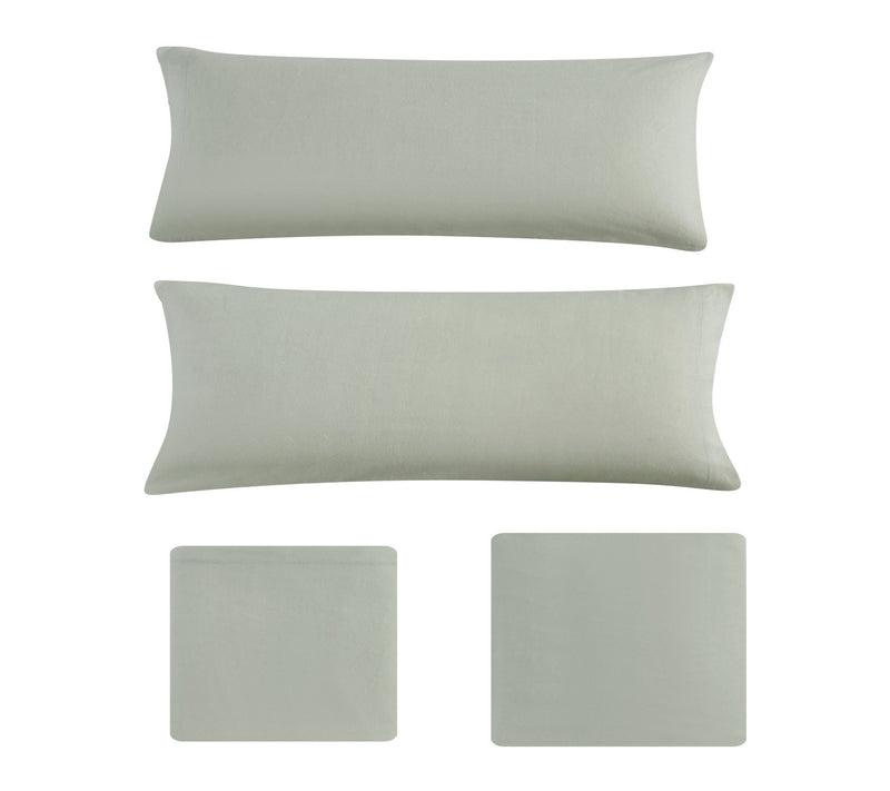 Eddie Bauer Solid Green Cotton Full Sheet Set — View 7