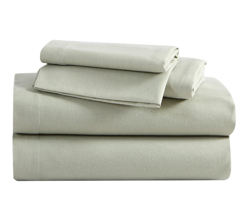 Eddie Bauer Solid Green Cotton Queen Sheet Set — View 10