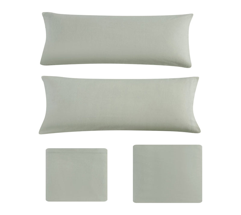 Eddie Bauer Solid Green Cotton Queen Sheet Set — View 7