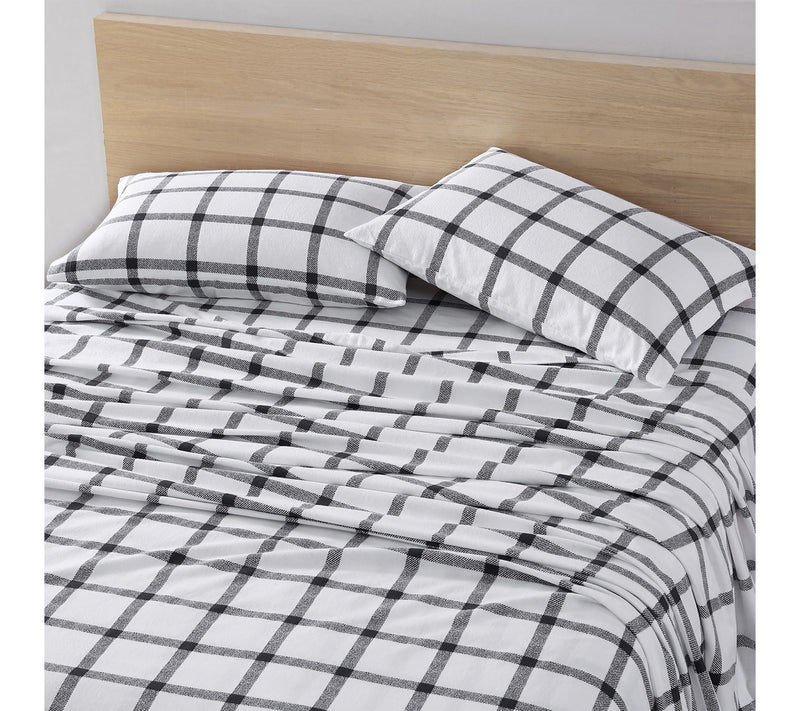 Eddie Bauer Bunkhouse Plaid Beige Cotton Twin Sheet Set — View 3