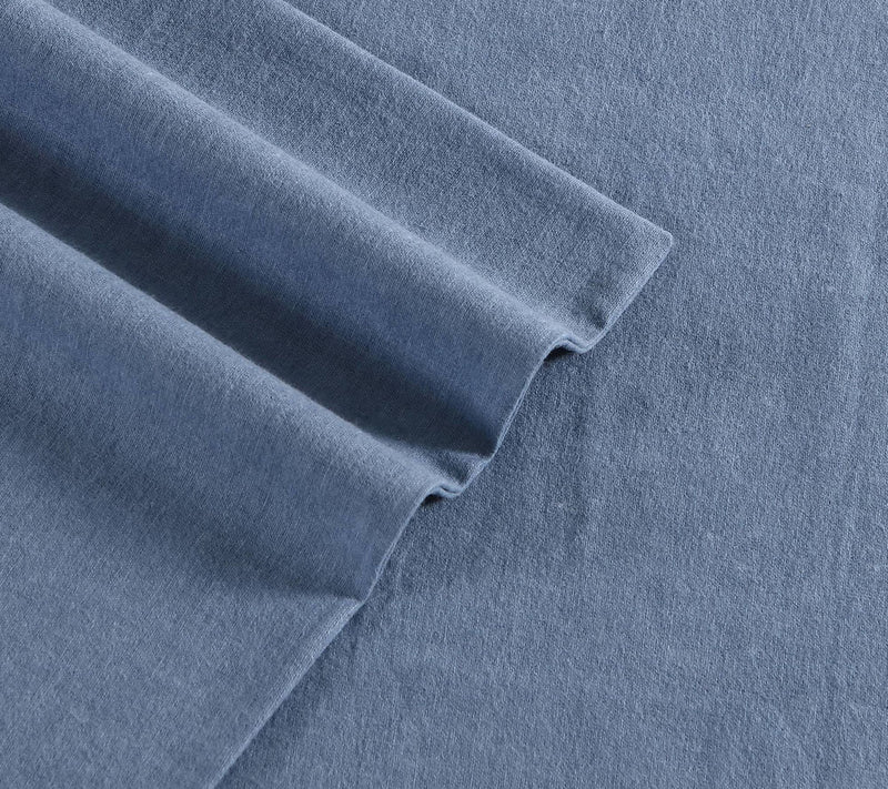 Eddie Bauer Solid Blue Cotton Full Sheet Set — View 4