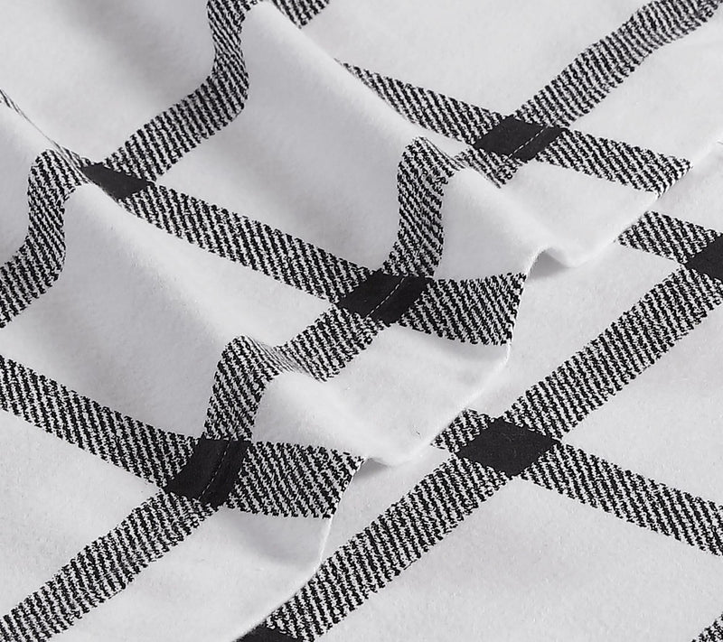 Eddie Bauer Bunkhouse Plaid Beige Cotton Full Sheet Set — View 4