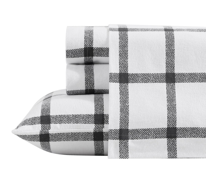 Eddie Bauer Bunkhouse Plaid Beige Cotton Full Sheet Set — View 10