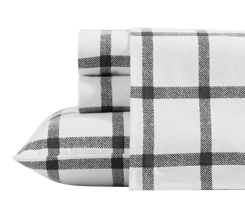 Eddie Bauer Bunkhouse Plaid Beige Cotton King Sheet Set — Main view