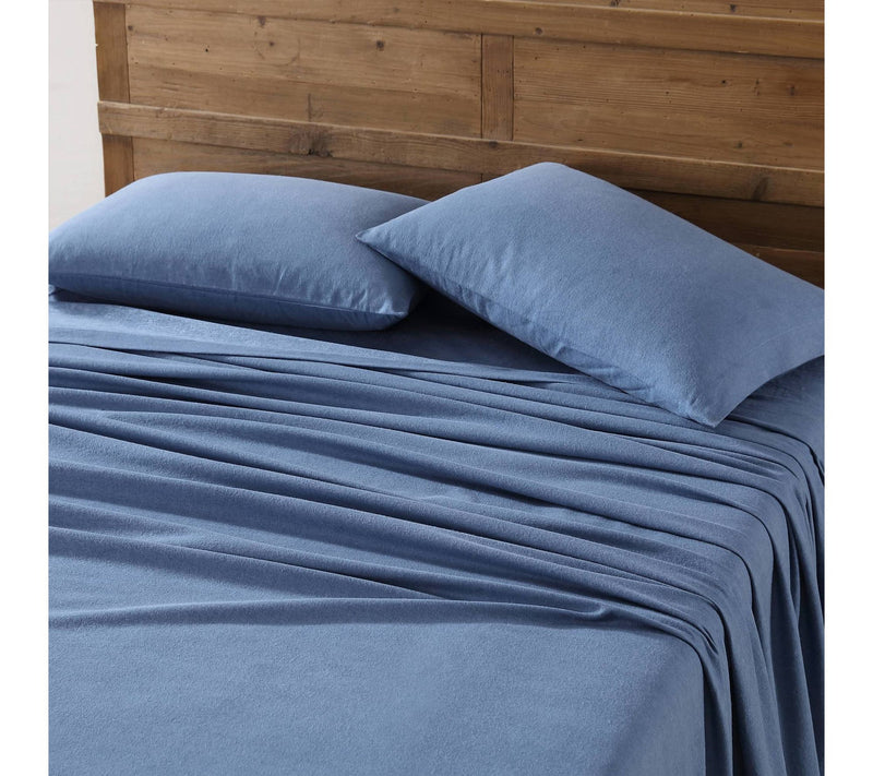 Eddie Bauer Solid Blue Cotton Queen Sheet Set — View 2